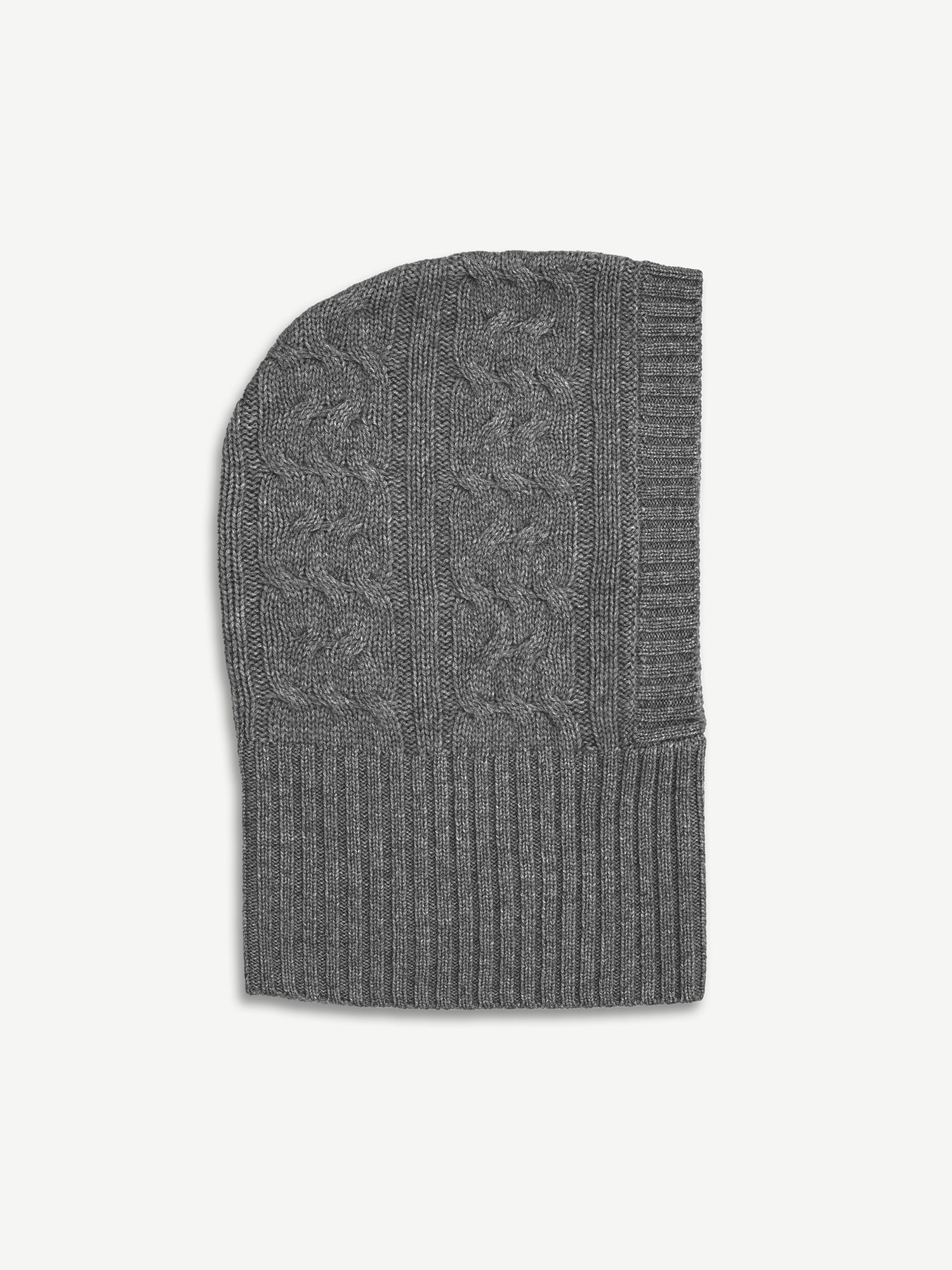 Kaszmirowa balaclava PENICHE — minimalistyczny design, kolor szary
