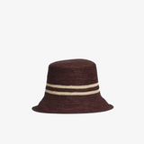 Letni kapelusz w kolorze czekoladowym z naturalnej trawy toquilla