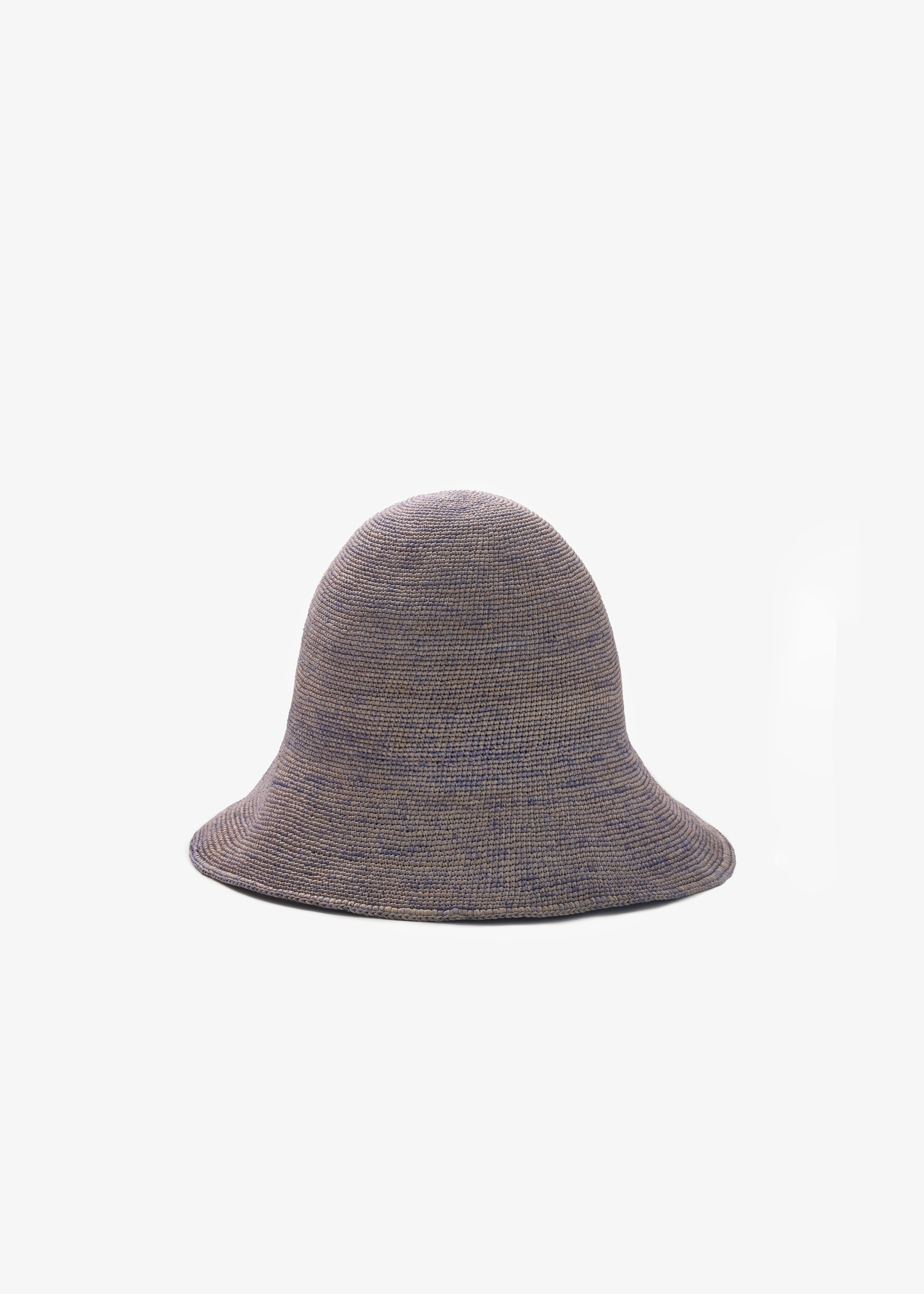 Bucket z naturalnej rafii w kolorze liliowym