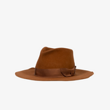 Kapelusz filcowy z kolorze karmelowym