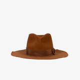 Kapelusz filcowy w kolorze karmelowym