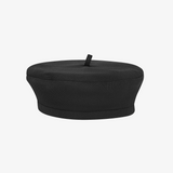 Ponadczasowy czarny beret z naturalnej wełny