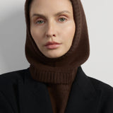 Czekoladowa kominiarka z wełny merino i kaszmiru